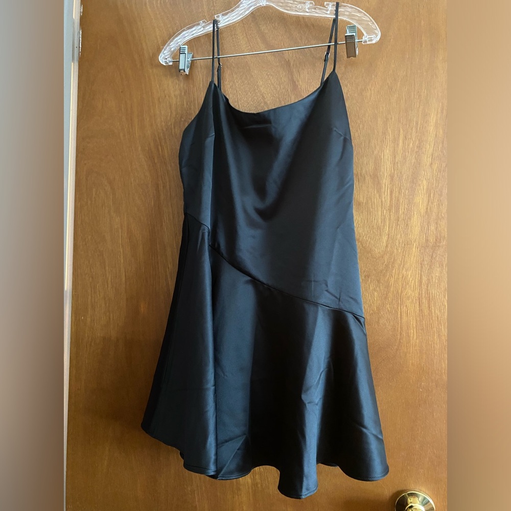 Abercrombie & Fitch Black Satin Mini Dress